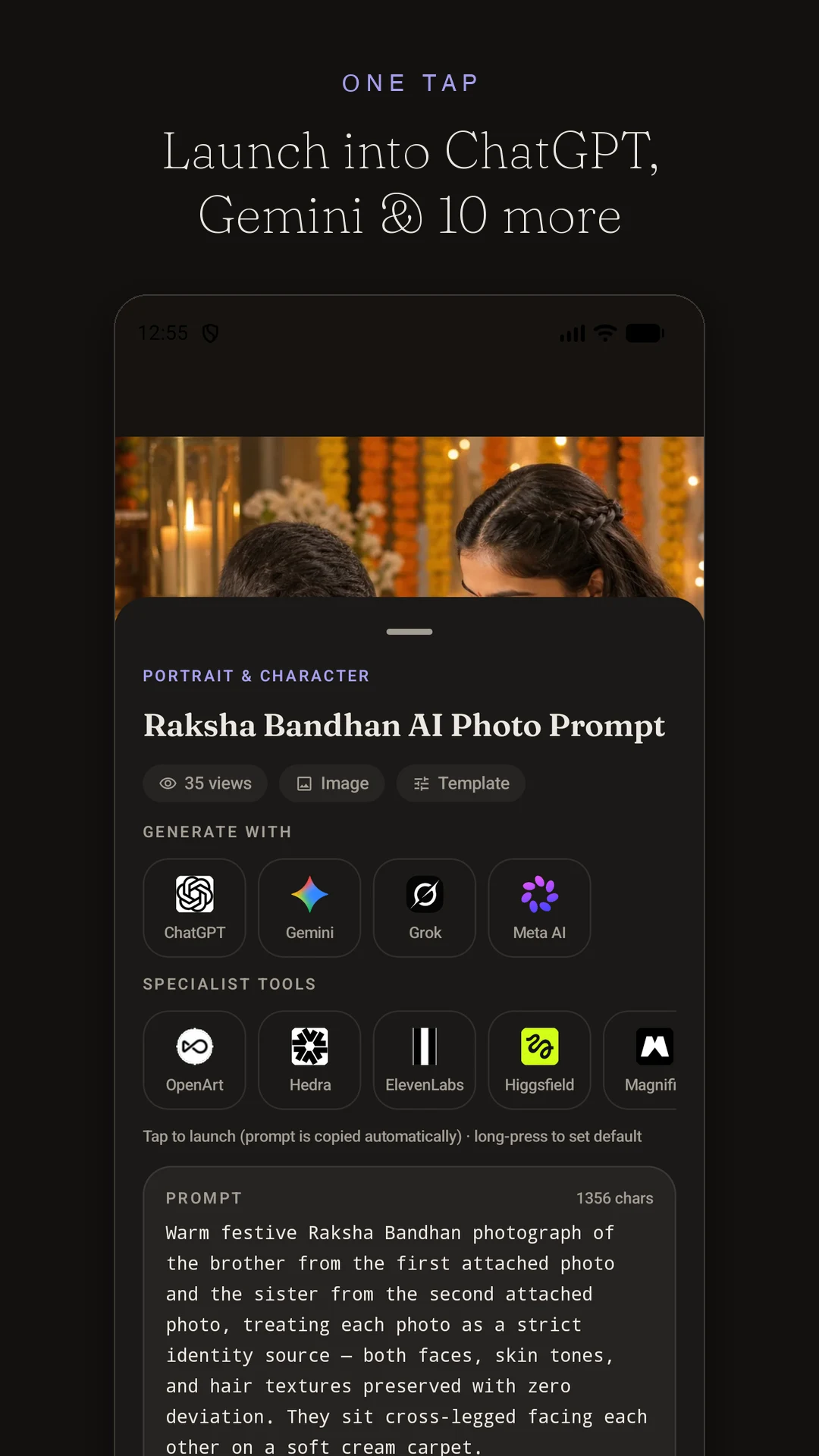 Sending a prompt to ChatGPT, Gemini and other AI apps in one tap
