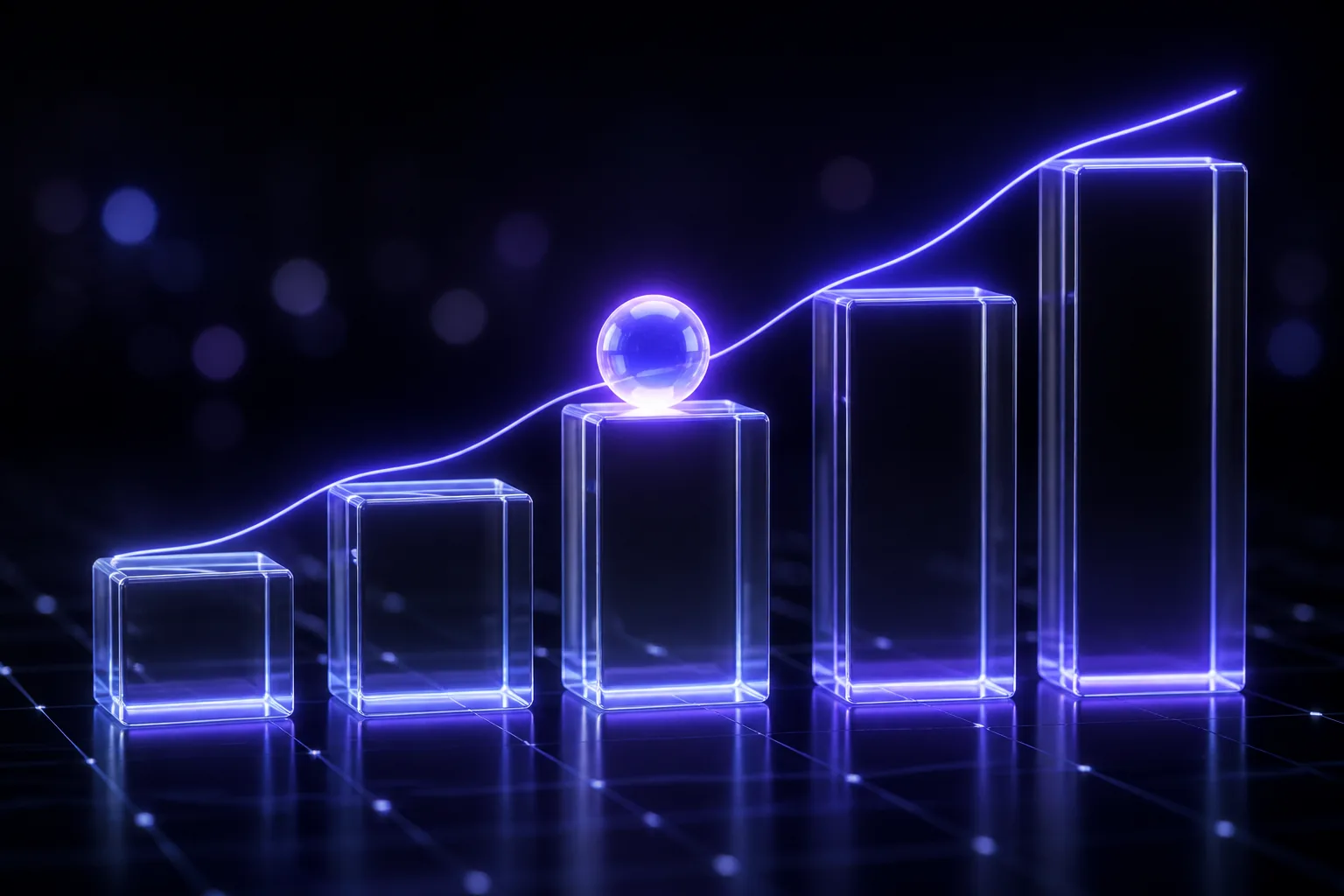 Rising pricing tiers with the middle tier highlighted