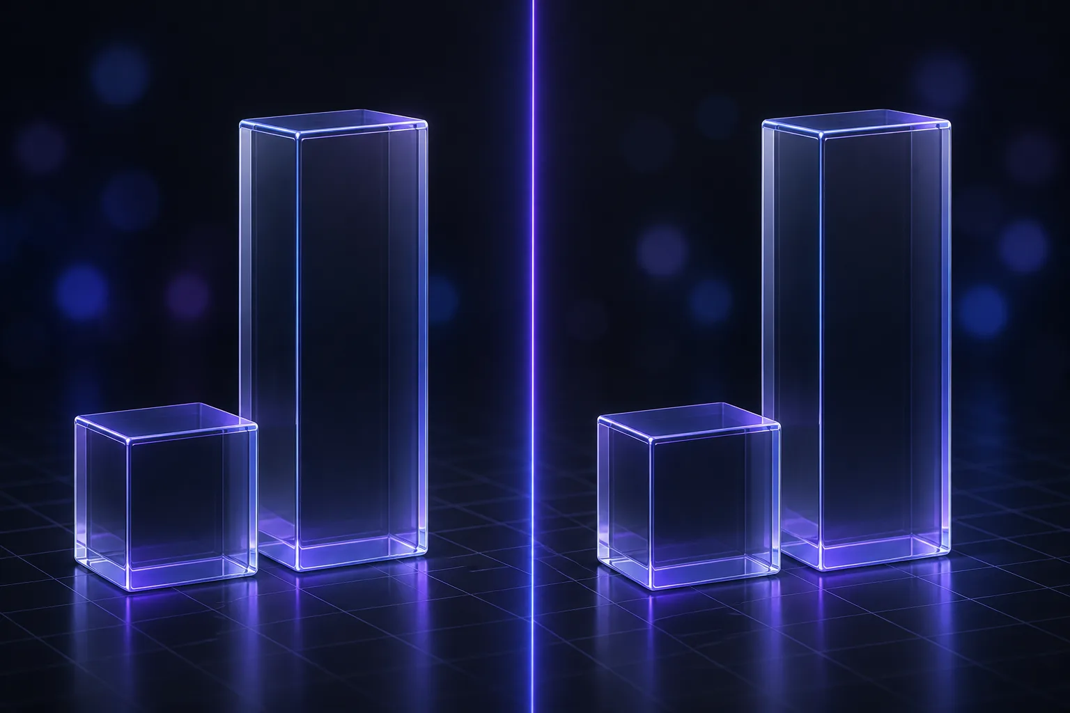 Two matching two-step pricing ladders side by side