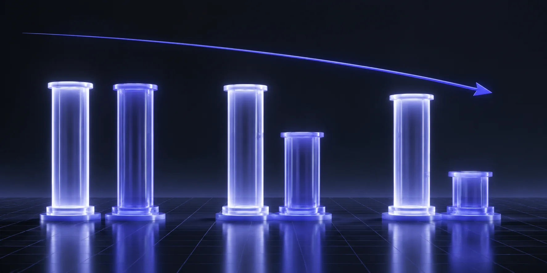Three pairs of columns where one model's lead erodes across successive stages